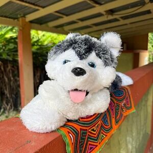 2 FOR‎ $20 DEAL / Gray & White Husky Dog Plush – Soft Toy - PVDEAL20